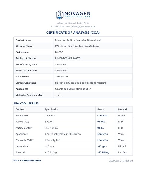 COA batch A001