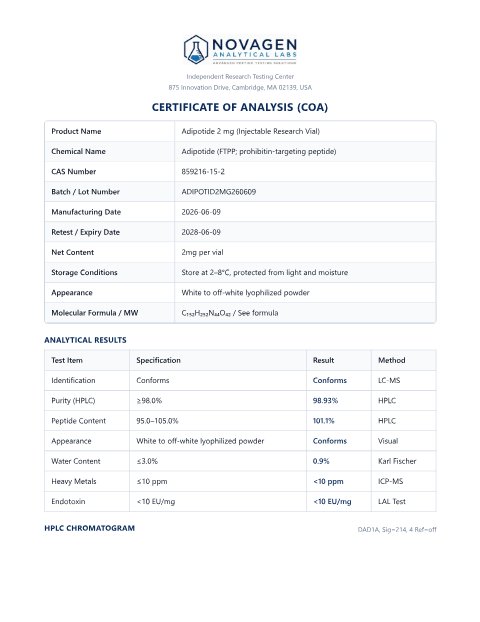 COA batch A001