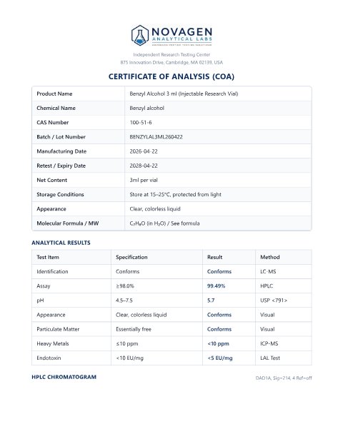 COA batch A001