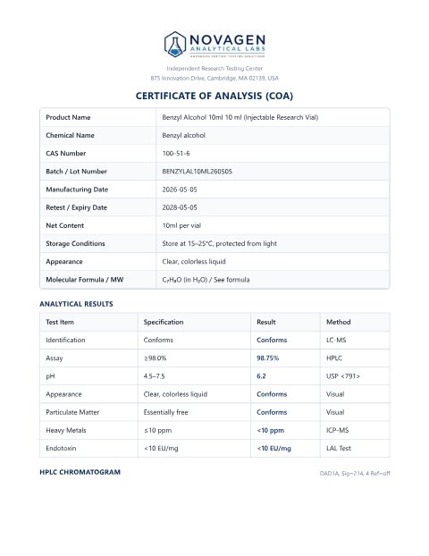 COA batch A001