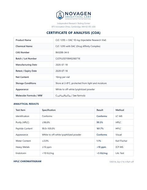 COA batch A001