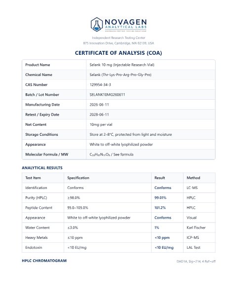 COA batch A001